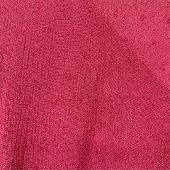 American Eagle Babydoll Top Small Pink Embroidered Crop Flowy Boho Fairy Gauzy - Picture 7 of 10